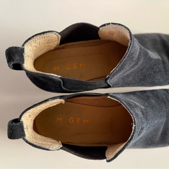 M. Gemi Chelsea Boot Deserto Suede Ankle Flat Classic Minimalist Italy Black 7 - Picture 9 of 10